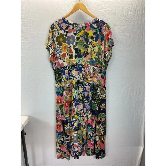 Johnny Was Colorful Floral Midi Dress - Picture 6 of 11